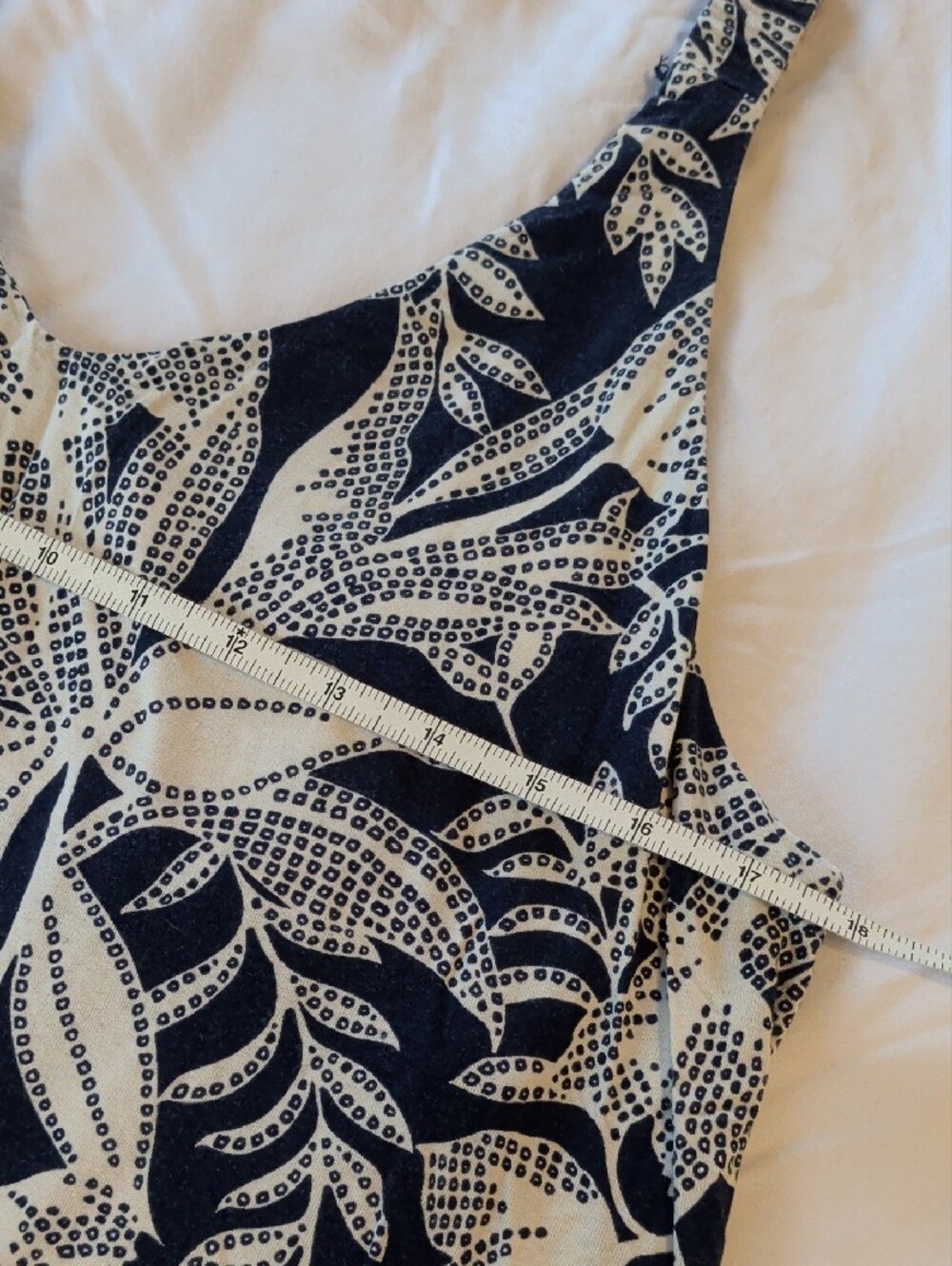 Soma Cool Nights Navy & White Floral Sleepwear Cami / Tank - Size L - Picture 4 of 8